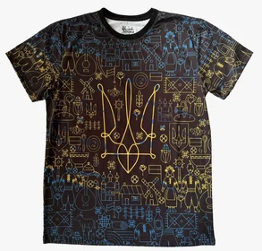 Футболки с полной запечаткой: Україна це ми (блакитна)